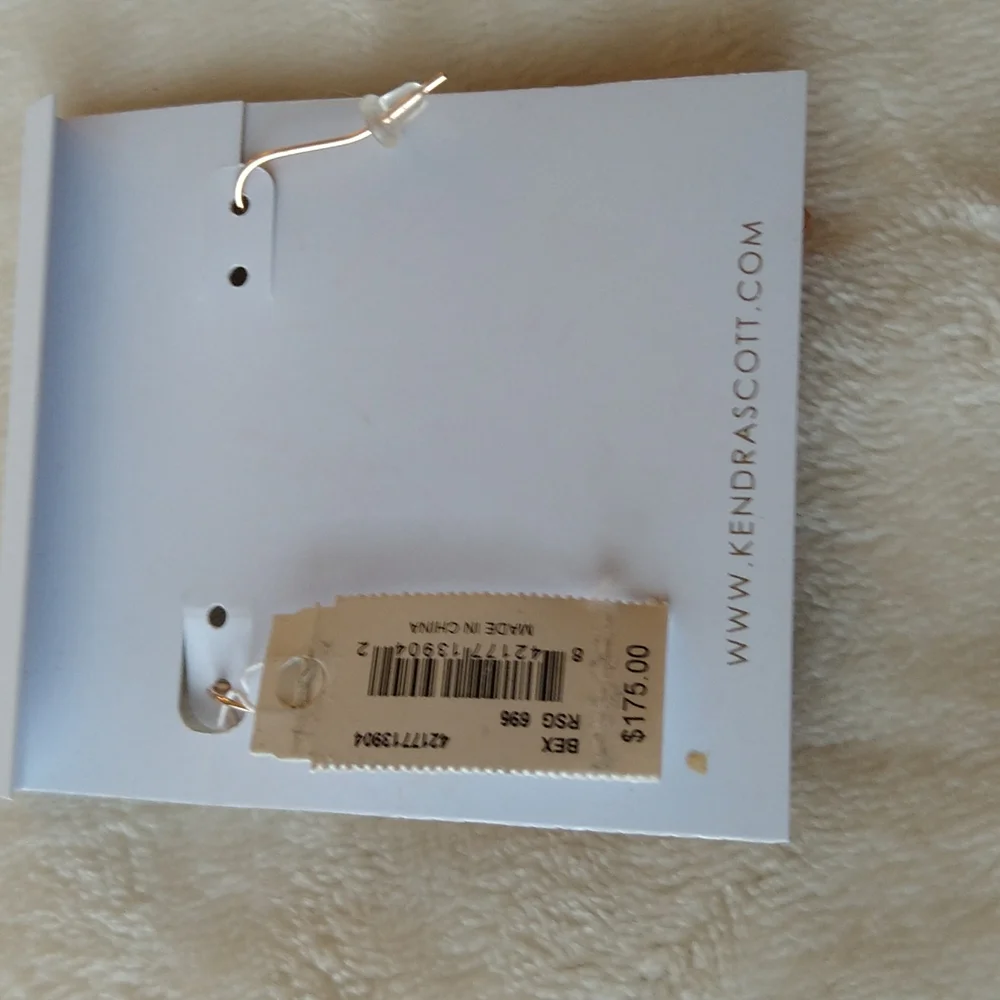 Kendra Scott Bex Bronze Drusy Rose Gold Earrings New - Picture 8 of 11